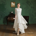 Modern Sweetheart Neck half Sleeve Cathedral Train Bow Ruffles Ball Gown Wedding Dresses for Bride